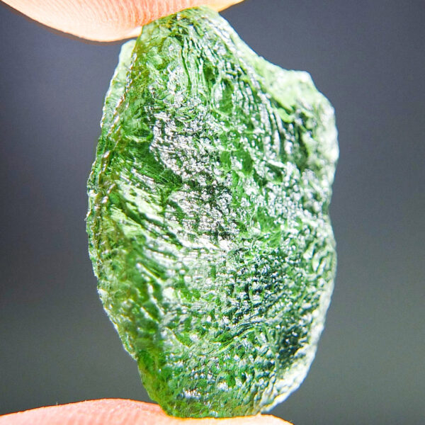 Vibrant green Glossy Moldavite with CERTIFICATE - quality A+