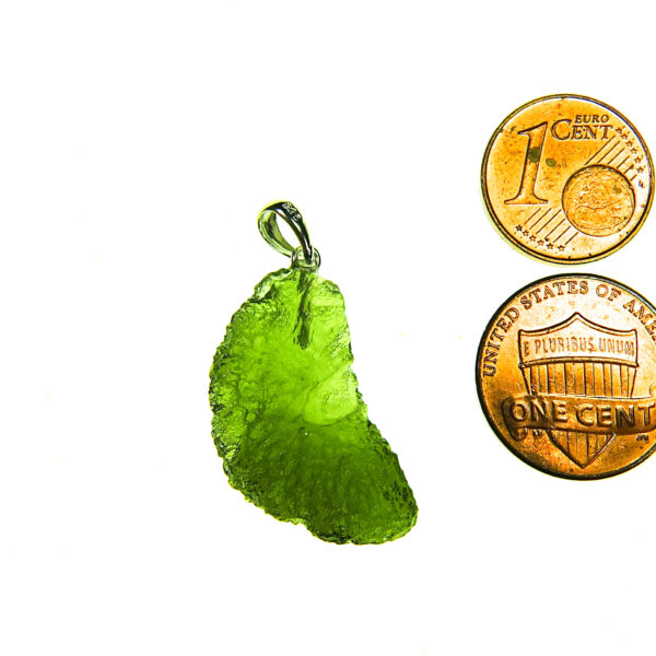 Moldavite pendant - Shaped like the Moon - Certified