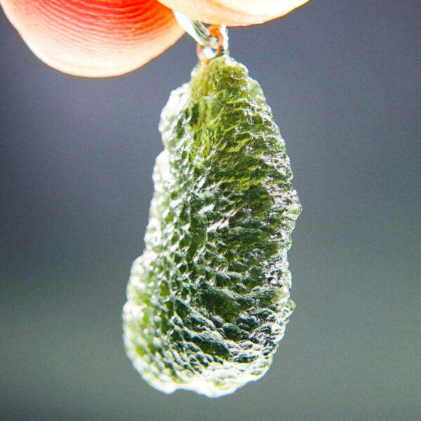 Moldavite pendant - Shaped like the Moon - Certified