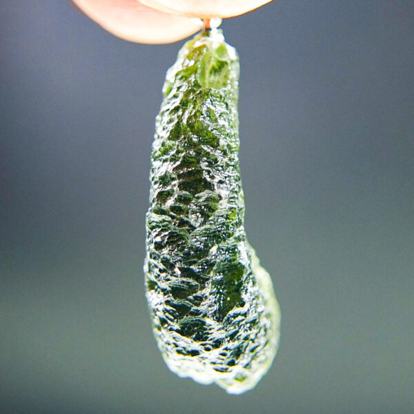 Moldavite pendant - Shaped like the Moon - Certified
