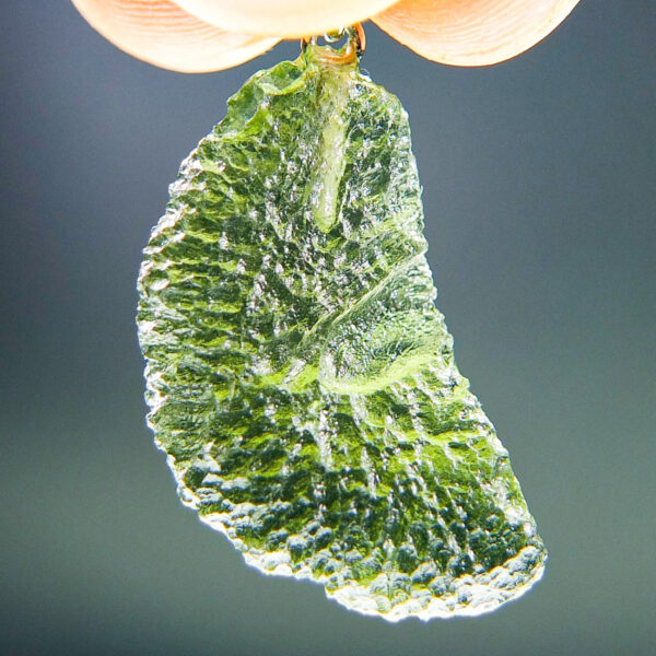 Moldavite pendant - Shaped like the Moon - Certified