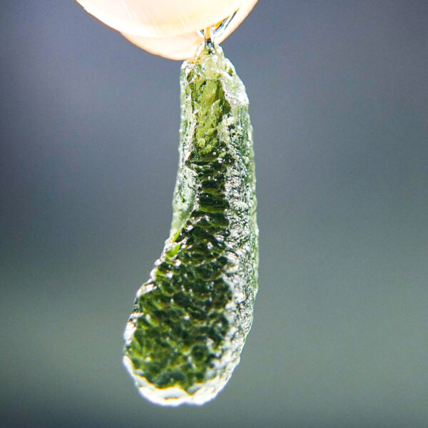 Moldavite pendant - Shaped like the Moon - Certified