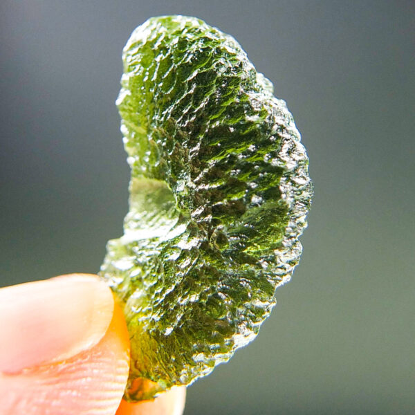 Moldavite pendant - Shaped like the Moon - Certified