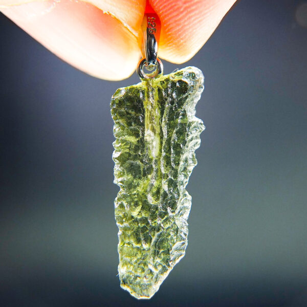 Moldavite pendant with CERTIFICATE of authenticity