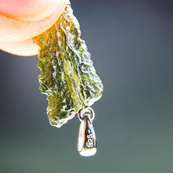 Moldavite pendant with CERTIFICATE of authenticity