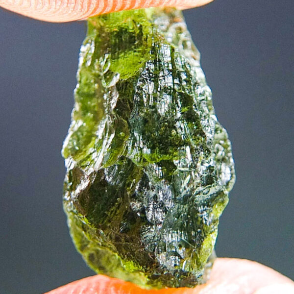 Moldavite with CERTIFICATE - Drop - natural middle fragment shape