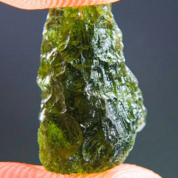 Moldavite with CERTIFICATE - Drop - natural middle fragment shape