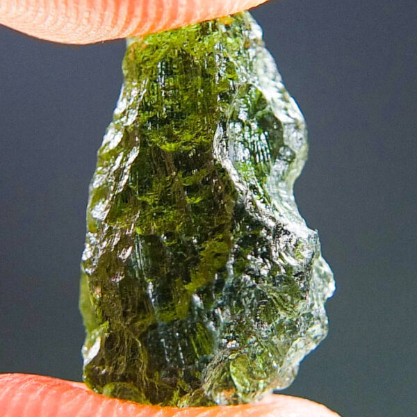 Moldavite with CERTIFICATE - Drop - natural middle fragment shape