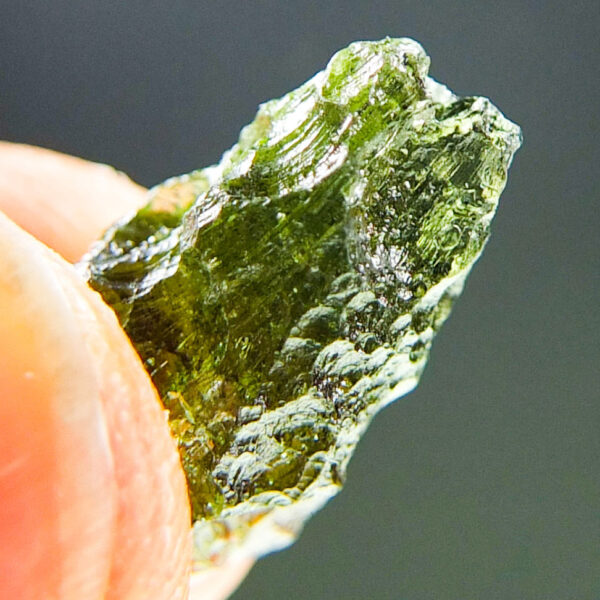 Moldavite with CERTIFICATE - Drop - natural middle fragment shape