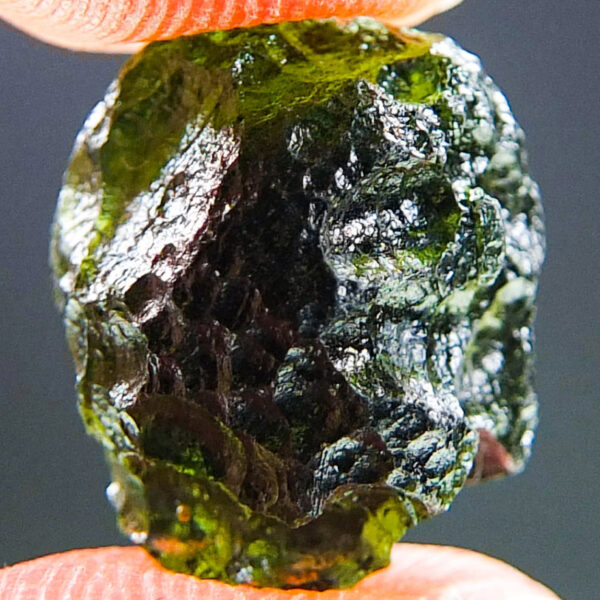 Moldavite with CERTIFICATE - Boulder shape - Shiny - quality A+