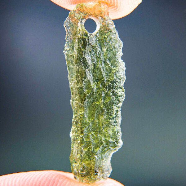 Drilled Moldavite - Pendant with CERTIFICATE