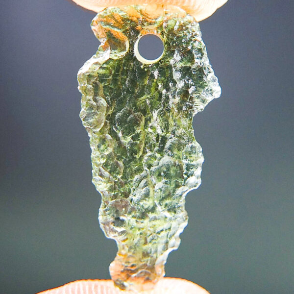 Moldavite Pendant - Drilled Moldavite - Drop shape - Certified