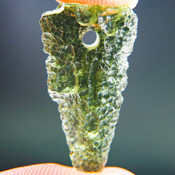 Moldavite Pendant - Drilled Moldavite - Certified