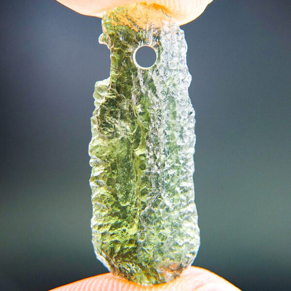 Moldavite Pendant - Drilled Moldavite - Certified