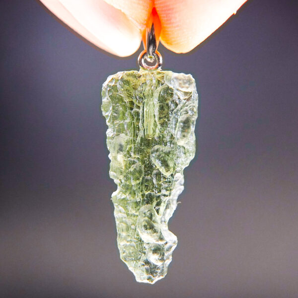 Certified Moldavite Pendant - quality A+