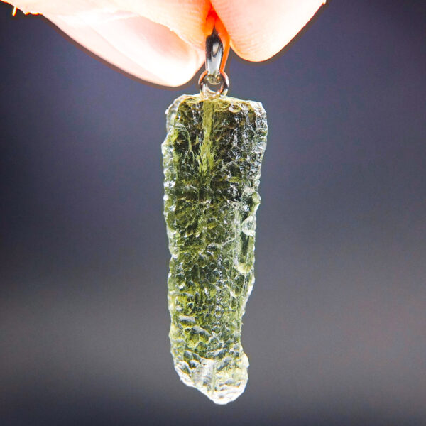 Moldavite pendant with CERTIFICATE - Shiny