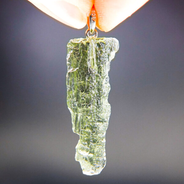 Moldavite pendant with CERTIFICATE - Shiny