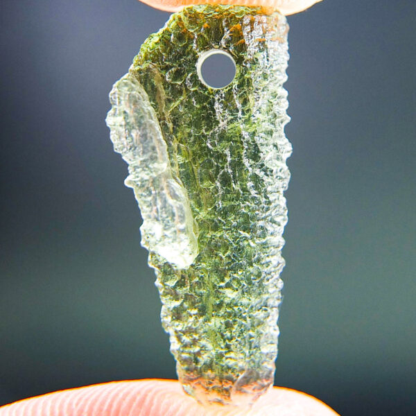 Moldavite Pendant - Drilled Moldavite - Certified