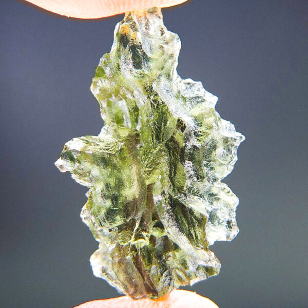 Investment Moldavite - Hedgehog from Besednice - with CERTIFICATE