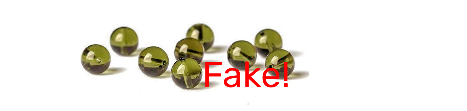 Fake Moldavite Beads