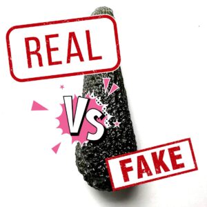 Real vs fake moldavite