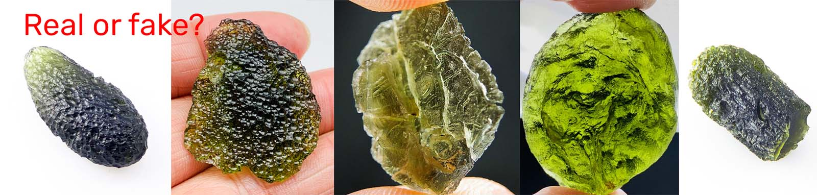 Real vs fake moldavite