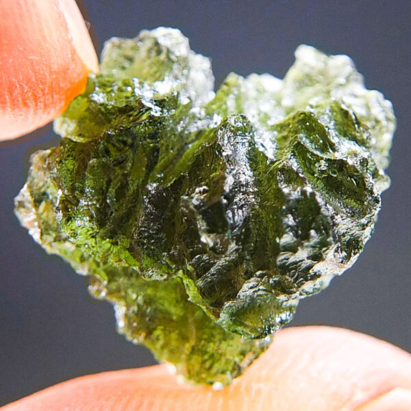 Moldavite - Hedgehog from Besednice - with CERTIFICATE