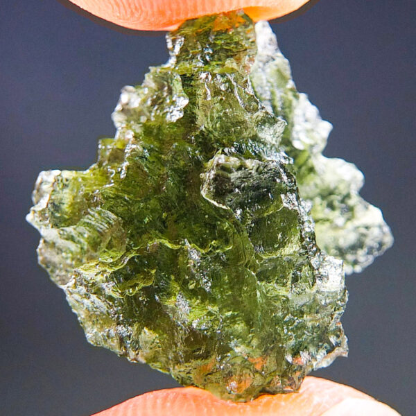 Moldavite - Hedgehog from Besednice - with CERTIFICATE
