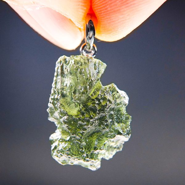 Certified Moldavite Pendant - quality A+/++