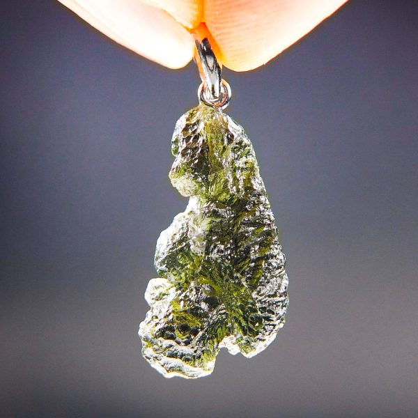 Certified Moldavite Pendant - quality A+/++