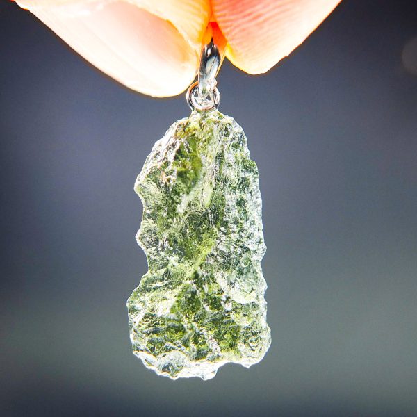 Certified Moldavite Pendant - quality A+