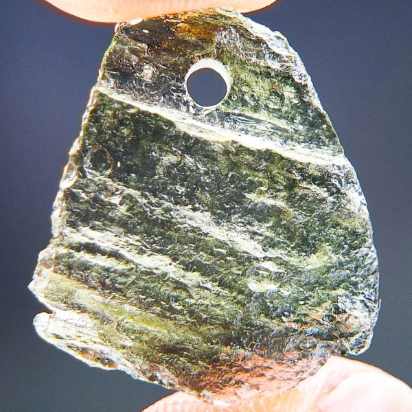 Moldavite Pendant - Drilled Moldavite - Certified