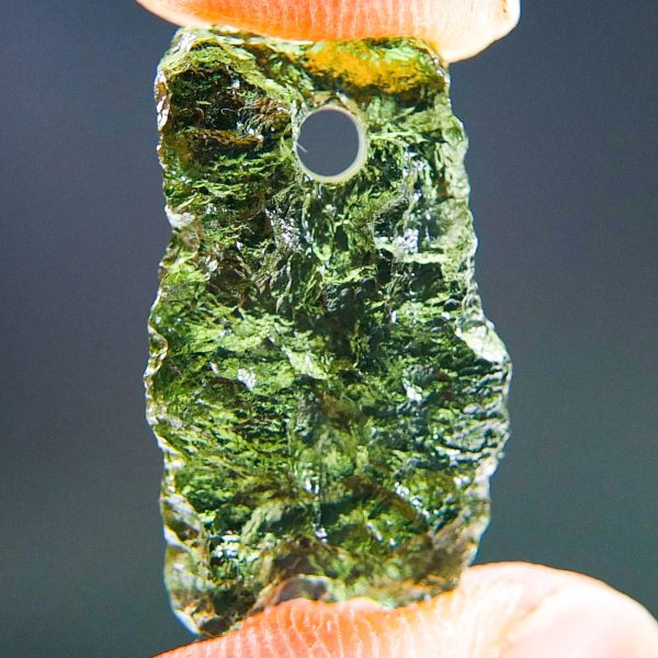 Moldavite Pendant with CERTIFICATE - Glossy - quality A+/++
