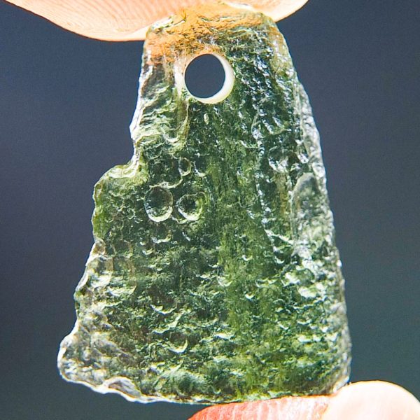 Moldavite Pendant - Drilled Moldavite - Certified