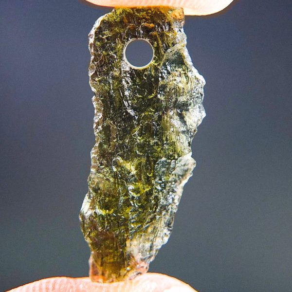 Moldavite Pendant - Drilled Moldavite - Certified