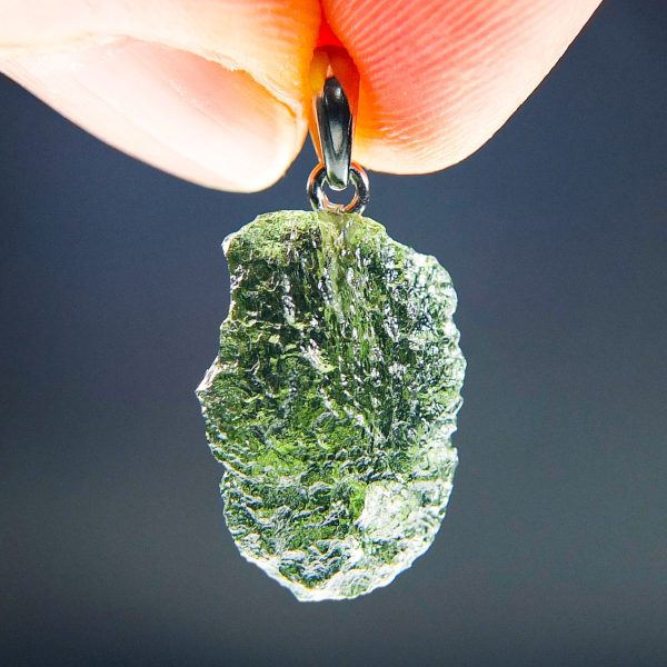 Vibrant green Moldavite Pendant - Certified
