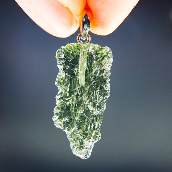 Vibrant green Moldavite Pendant - Certified - quality A+/++