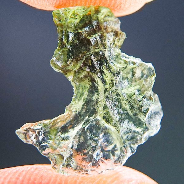 Excellent Moldavite with CERTIFICATE - Uncommon shape