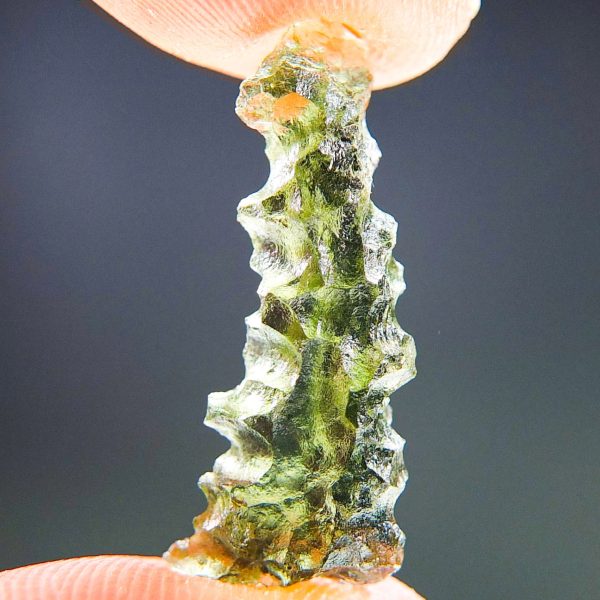Moldavite - Hedgehog from Besednice - with CERTIFICATE